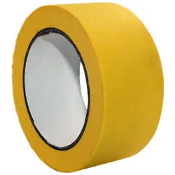 Vago-Tools 1 Rolle Schutzband 33m Klebeband PVC Putzband Abklebeband gerillt gelb