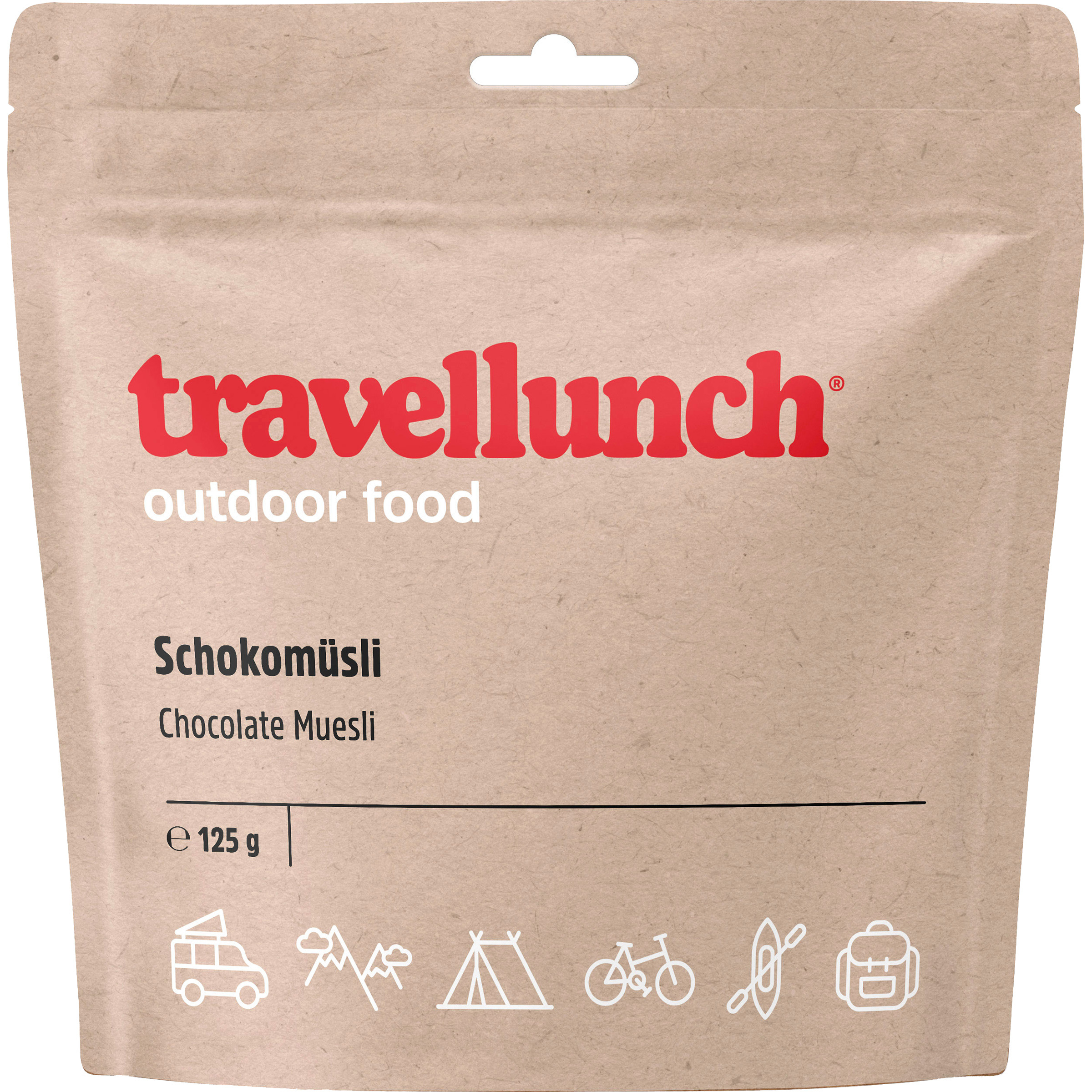 Travellunch Schokomüsli mit Milch Trekkingnahrung Größe 125G