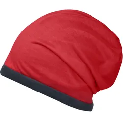 Fleece Beanie "MB7131" - red/carbon