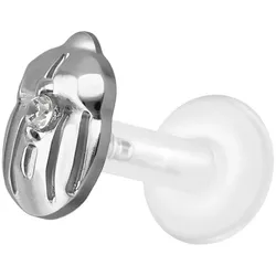 PTFE Labret mit Innengewinde + Titan-Aufsatz SKARABÄUS