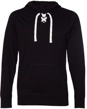 J America JA8231 Sport Lace Jersey Hood T-Shirt in Black size XS   Cotton 8231