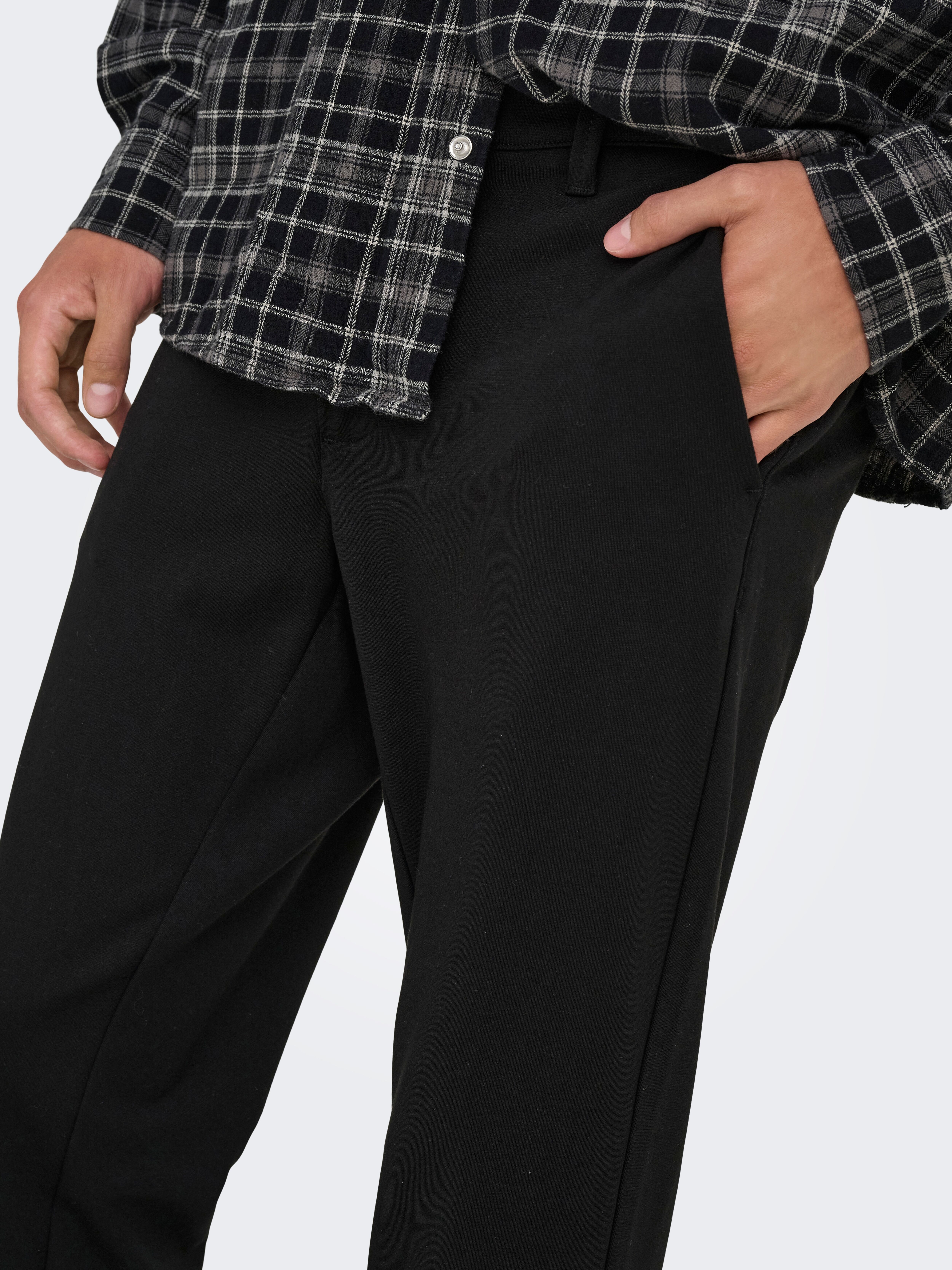 ONLY & SONS "ONSMARK SLIM GW 0209 PANT NOOS" schwarz 29, Länge 30