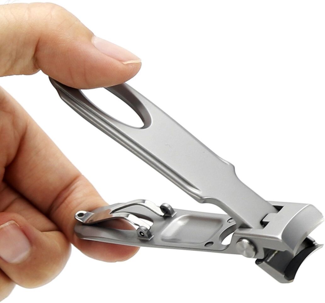 INF Pince coupe-ongles à large ouverture en acier inoxydable - Pince pour ongles incarnés argent avec design anti-éclaboussures