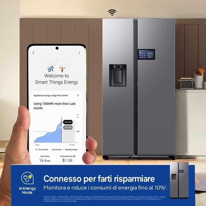 Samsung Frigorifero Side By Side Rs90f65edtef Classe D-inox