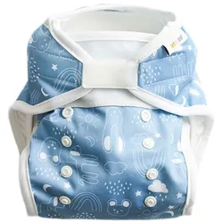 All-In-Two Windelüberhose+Einlagen - Blue Teddy One Size