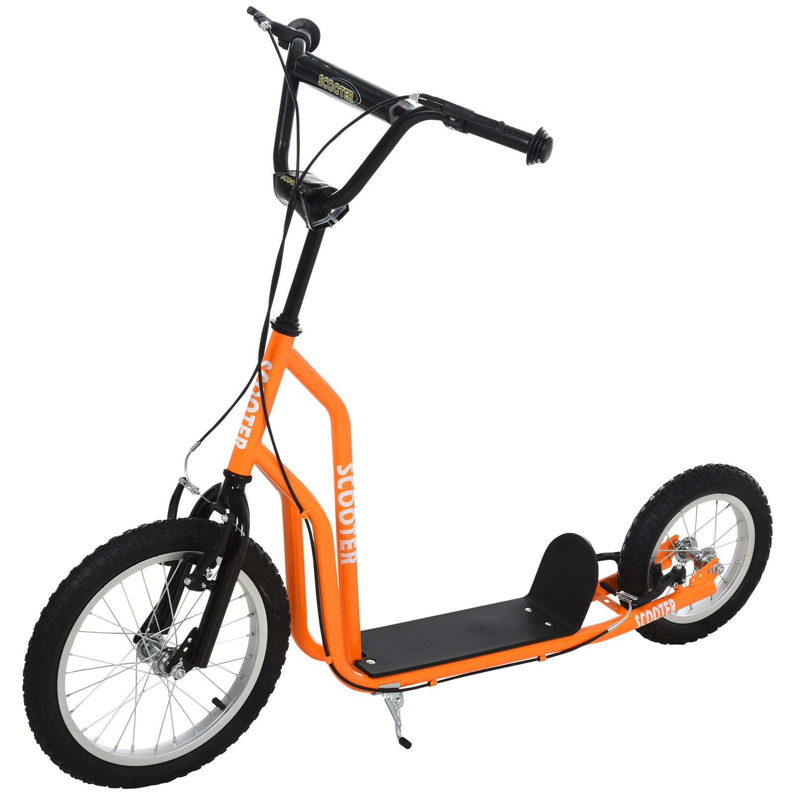 HOMCOM kinderscooter met luchtbanden, verstelbaar, oranje