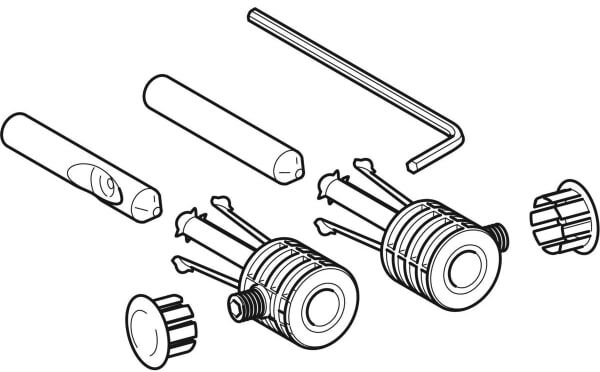 Kit de montage Geberit pour WC/bidet suspendu 597182000 Fixation latérale
