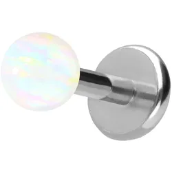 Titan Labret mit Push Fit SYNTHETISCHER OPAL