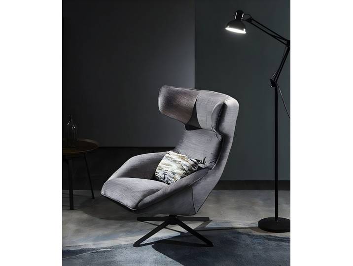 Xlmoebel Loungesessel Eleganter blauer Ledersessel für stilvolles Wohnen (1-St., Sessel), Hergestellt in Europa