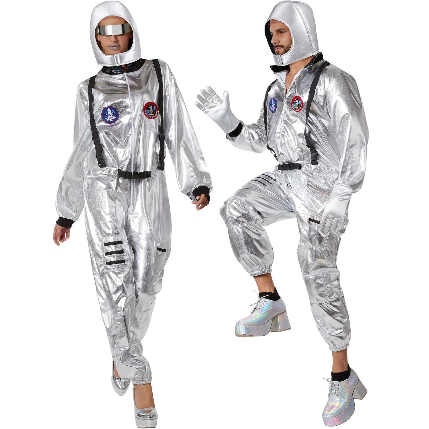 tectake® Unisexkostüm Astronaut mit Helm, Brille und Handschuhen