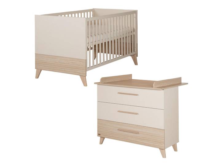 Roba Babymöbel-Set Sidney 2-teilig, Kaschmir, Holzwerkstoff, 3 Schubladen, 110x98x75 cm, Baby- und Kindermöbel, Babyzimmer