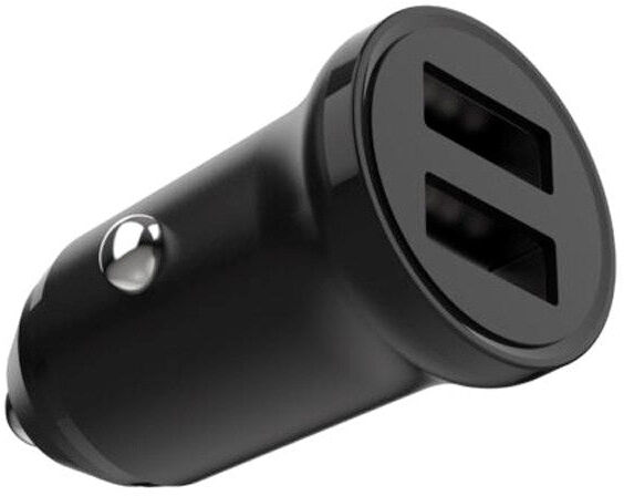 Fixed - Mini Biloplader 2x USB-A / 1x Lightning Kabel - 15W - 1m - Sort