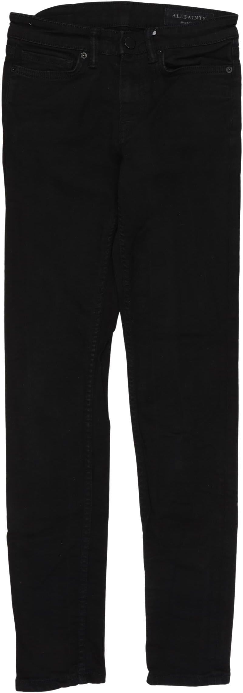 All Saints Damen Jeans, Schwarz, Gr. W26, Baumwolle / Synthetik / Elasthan - Second Hand