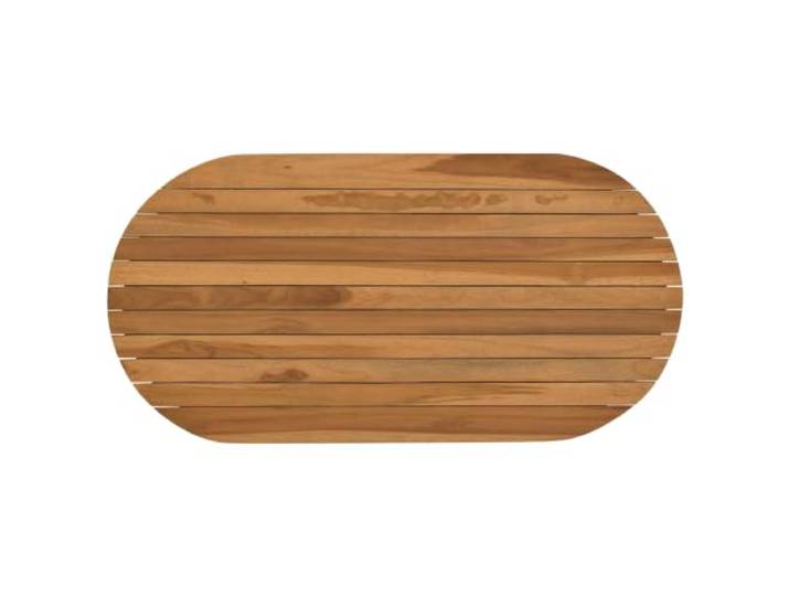 Xhnifbn Tischplatte Oval 90x45x3,5 cm Massives Teakholz Holztischplatte Elegante ovale Ersatzplatte aus echtem Holz für Esstische im Wohnzimmer, Balkon oder Garten. Sofort einsatzbereit.