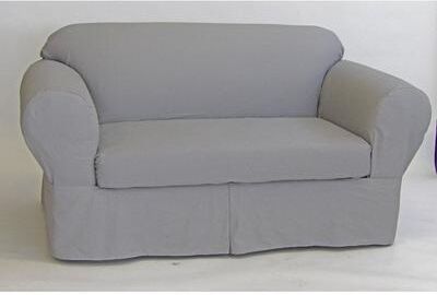 Classic Slipcovers Ten Ounce Cotton Twill Two Piece Loveseat Slipcover