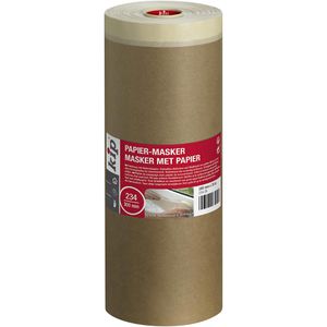 KIP Abdeckpapier 234-29 Papier-Masker, 2in1, 30 cm x 20 m, braun, 40 g/m², mit Klebeband