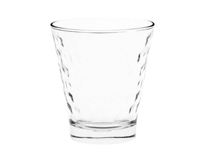 Trinkbecher aus Glas in Bienenwabenform