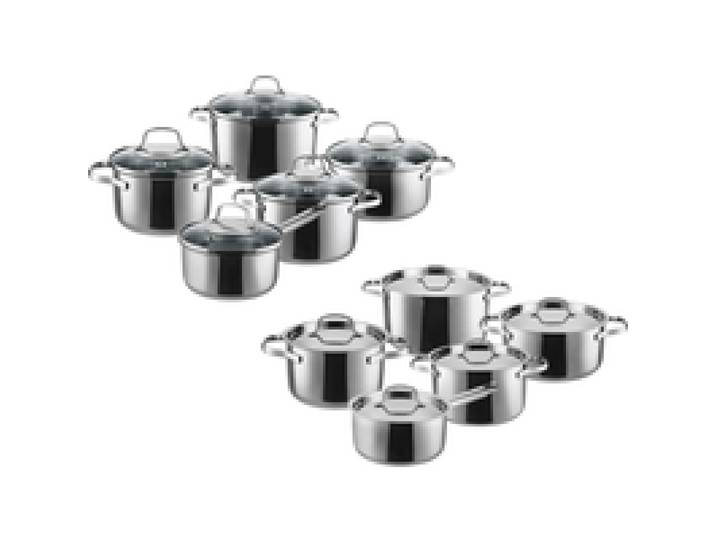 SILVERCREST® Batterie de faitouts Premium en acier inoxydable, 5 pièces
