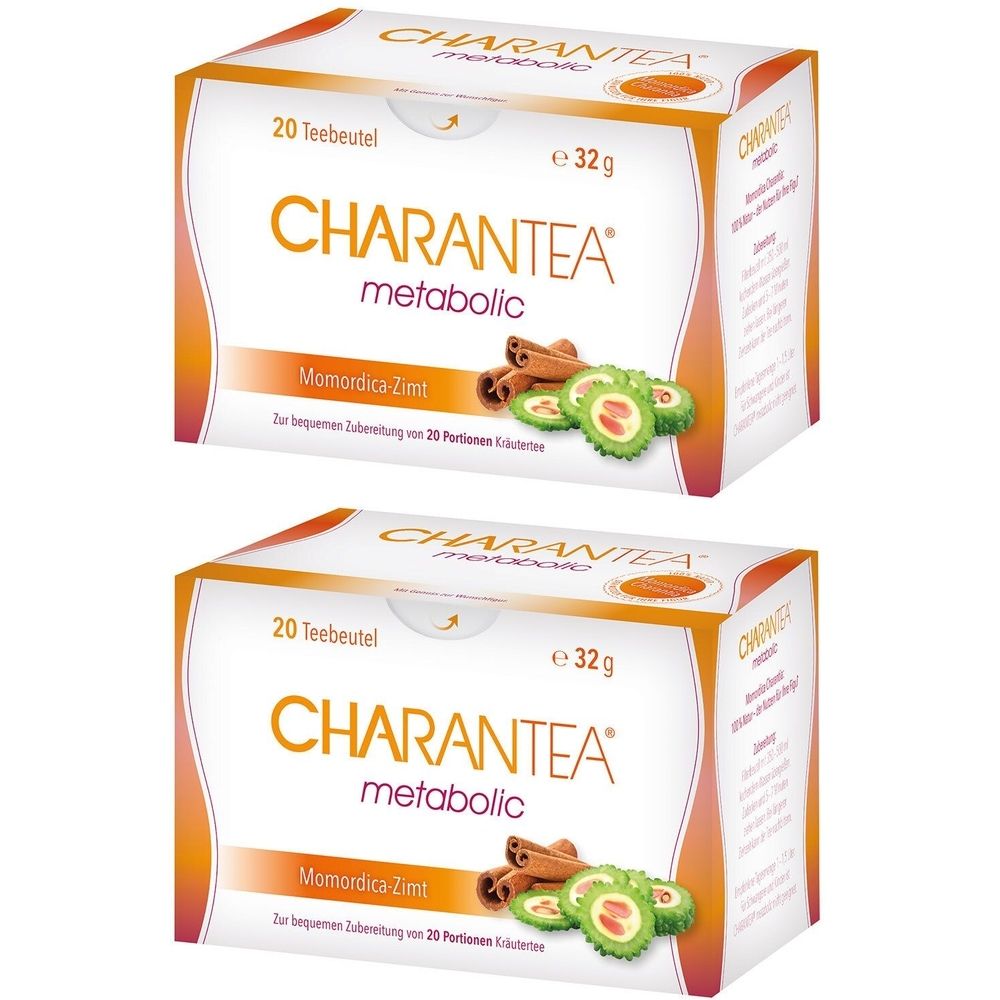Charantea metabolic Zimt Kräutertee Filterbeutel 2x 2x20 St Beutel