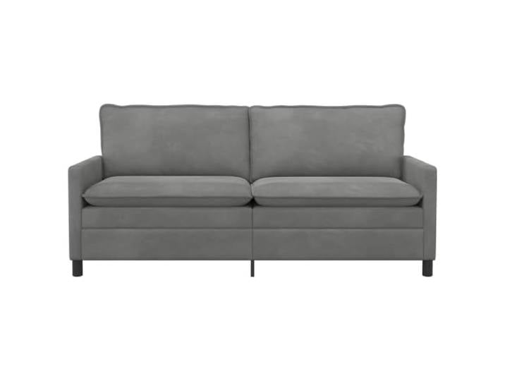 pokgdf Samtsofa Dunkelgrau 196 cm mit Armlehnen Stabiler Metallrahmen, Ergonomisches Design, Pflegeleicht, Wohnzimmer, Schlafzimmer