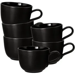 Seltmann, Tasse, Liberty Velvet Black Kaffeetassen (260 ml, 6x)