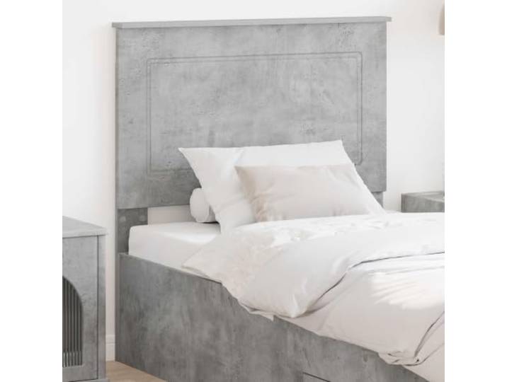 Verstellbares Kopfteil grau aus Ingenieurholz, Wandmontage, minimalistisches Design und höhenverstellbar, leicht zu reinigen, passend für moderne