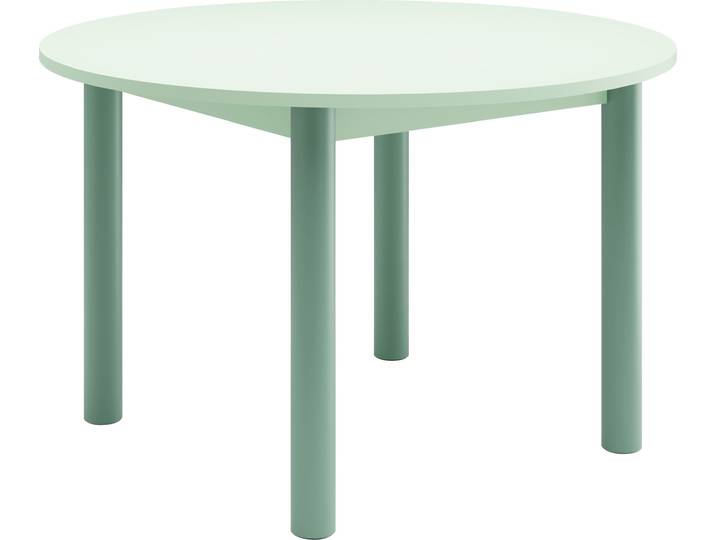 Esstisch TOM TAILOR HOME COLOR TABLE , grün (fresh sage 08, sage 03, fresh sage 08), B:120cm H:76cm T:120cm, Tische, Esstisch, Esstisch, 4-Fuss, 3 Grössen, 3 Dekorfarben, 4 Fussfarben, ABS-Kante