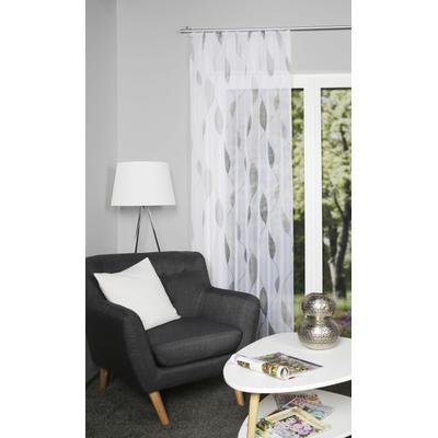 Gardine HOME WOHNIDEEN "PAOLO, 1 Stück, Kräuselband, halbtransparent", grau (stein), B:140cm H:175cm, Voile, Obermaterial: 100% Polyester, Gardinen, Gardine, halbtransparent