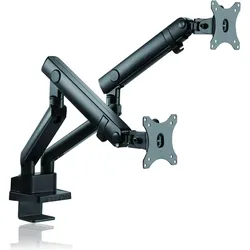 Icy Box Monitorständer mit Tischhalterung für zwei Monitore bis zu 32" (81 cm), IB-MS314-T (Tisch, 32", 8 kg), Monitor Halterung, Schwarz