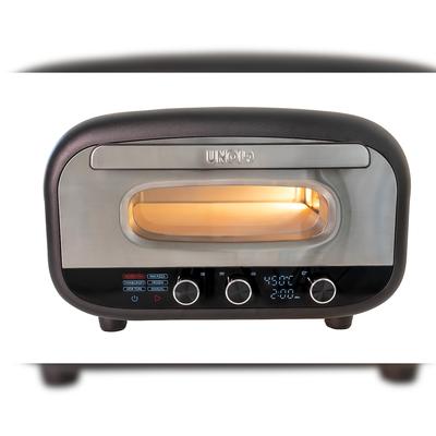 Unold 68806 Pizzaofen Alfredo, Elektrisch, 450 °C, inkl. Zubehör, energiesparend, 2 min Backzeit, Automatikprogramme, Profi Pizza, 1.700 Watt