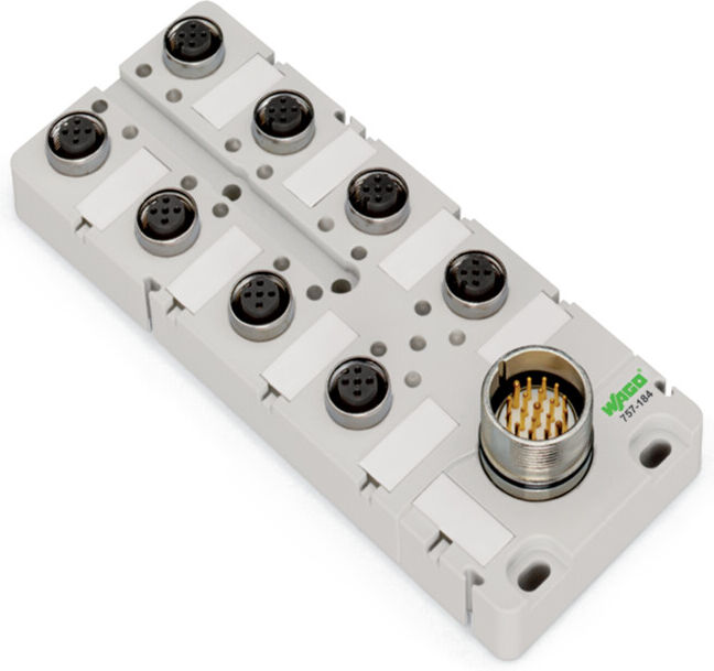 WAGO Boîtier de distribution capteur/actionneur 8F 4P M23 757-184 (757-184)