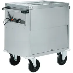 Virtus Bainmarie-Wagen auf beheiztem Schrank, 2x GN 1/1 H=200 mm, 2 Temperaturzonen (IFD0030/F)