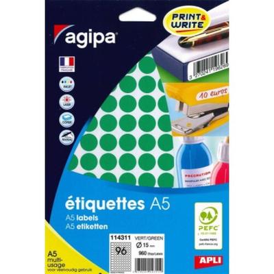 agipa Markierungspunkte, Durchmesser: 15 mm, rund, grün