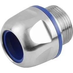 KABELVERSCHRAUBUNG HYGIENIC DESIGN M20X1,5X9, H=27, SW=24, EDELSTAHL BLANK, KOMP:TPU