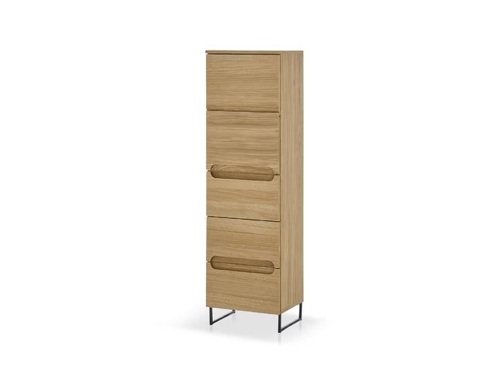 SEYTON Bad Hochkommode, Material Teilmassiv, eichefarbig