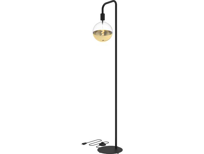 Calex Stehlampe U-Line, 155 cm hoch, E27-Fassung, ohne Leuchtmittel, Industrie-Stil, Schwarz