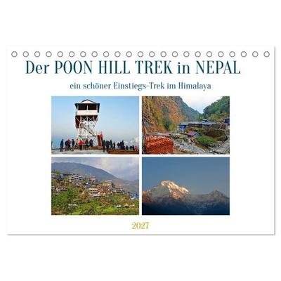 Der POON HILL TREK in NEPAL (Tischkalender 2027 DIN A5 quer), CALVENDO Monatskalender