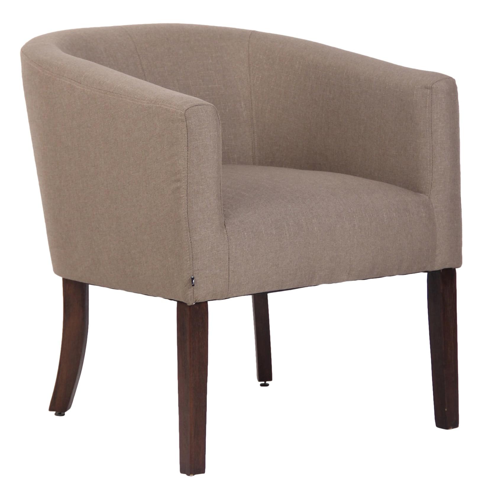 CLP Sessel Nemea Stoff antik - Farbe: taupe, Gestellfarbe: antik