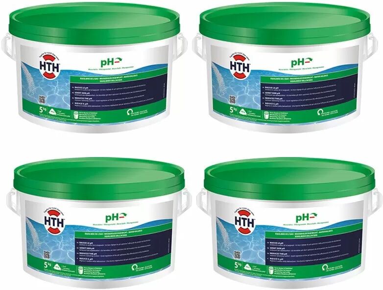 HTH pH moins - 20 kg (4 seaux de 5 kg)