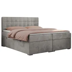 BOXBETT CARMEN 140/200 Hellgrau Velvet - H3