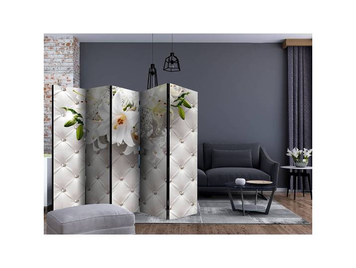 Paravent Princess of Elegance Polaire Gris 225 x 172 x 3cm