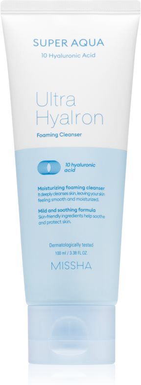 Missha Super Aqua Ultra Hyalron Firming Cleanser gentle cleansing gel for intensive hydration 100 ml