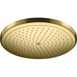 Hansgrohe Croma Kopfbrause 280 mm, Polished Gold Optic, RainAir Strahl, verstellbarer Winkel, abnehmbare Strahlscheibe