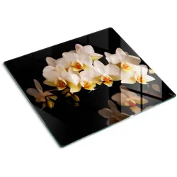GLASPLATTE 60x52 cm Orchidee
