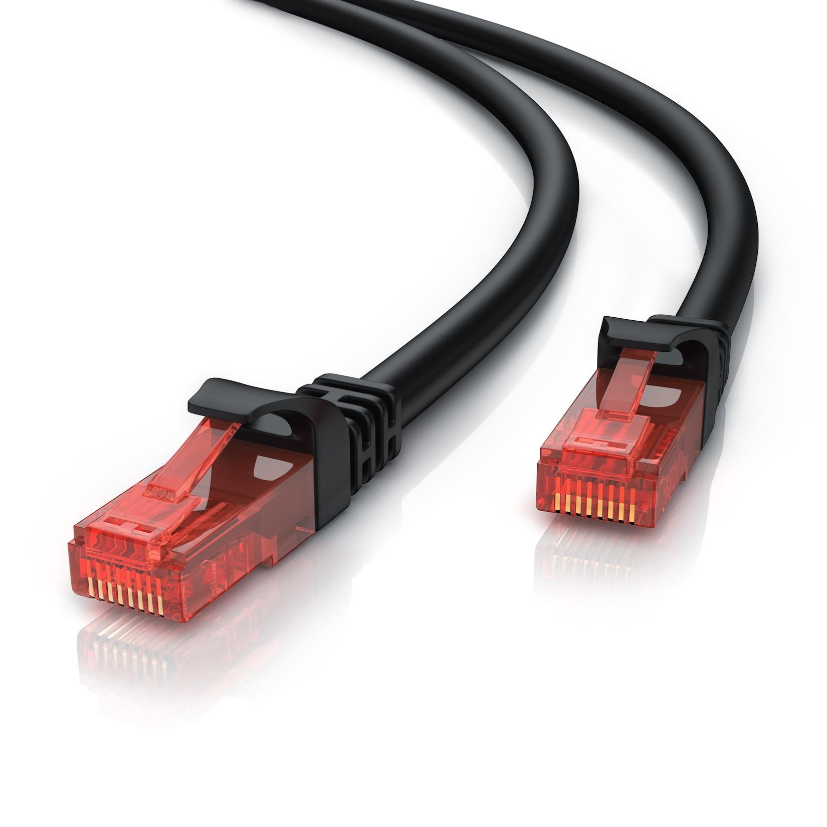 CSL Cat 6 Gigabit Ethernet LAN Kabel - mehrfach geschirmt - UTP Gigabit - 1000 Mbit/s - Patchkabel - Netzwerkkabel - 30m