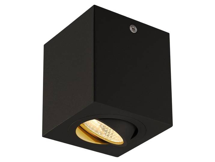 Triledo CL LED Spot de plafond carré 8\,5 cm noir LED blanc chaud