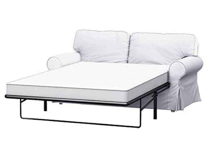 Custom Slipcover Replacement Le Ektorp Canapé-lit Deux Places de Remplacement de Couverture est Fait sur Mesure pour Compatible for IKEA Ektorp 2 Seater Sleeper Coton Blanc