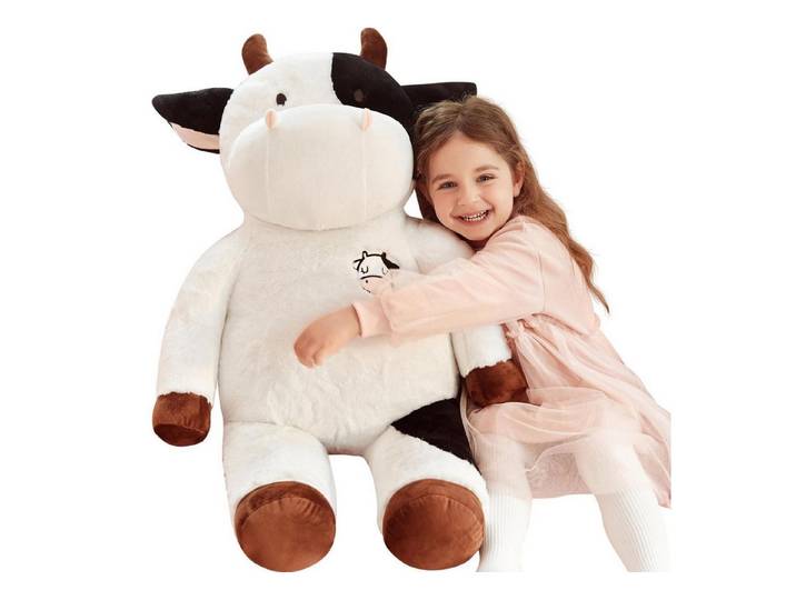 LuxusKollektion Kuscheltier Plüschtier Riesen Kuscheltier Plüsch 78 cm Weiß Kuh (1-St)