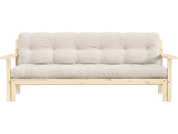 Schlafsofa KARUP DESIGN Unwind , beige (ivory), B:190cm H:14cm T:92cm, Sofas, Schlafsofa, Mit Holzstruktur, inkl. Futonmatratze, Liegefläche 130x190 cm