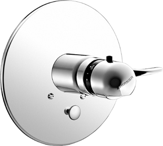 Wannenarmatur Hansamix 08629175 chrom, Unterputz Thermostat, Renovierungslösung